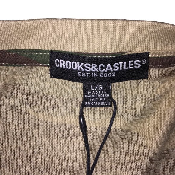 Crooks & Castles Camo with Cherub Mens Large T Shirt NWT - Picture 5 of 7